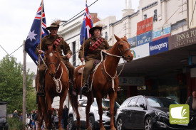 Horseback riders again led the march in Terang.