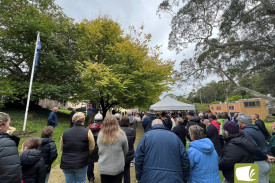 Between 150-200 people were estimated to have attended the Timboon Anzac Day service.