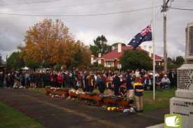 An estimated crowd of between 300-400 people attended the annual Anzac Day service in Cobden.