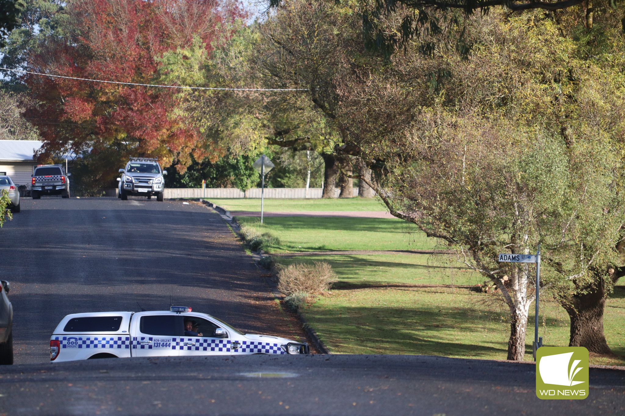 Police cordoned off a section of Cobden, with Air Wing also called in to locate two men after an alleged shooting.