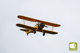 A rare plane performed a flyover at the service.