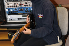 Heidi Delaney made an impact with her electric guitar.