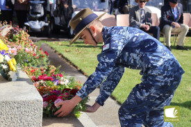 A large number of wreaths were laid in Terang.