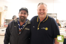 Gavin Mulholland from the Cobden Scouts worked behind the scenes in catering while Rotary member Mark Towner tended the bar.