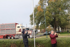 Last Post: Residents stood in remembrance as The Last Post filled the avenues.