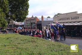 Marching with pride: Hundreds of people joined the march at Camperdown’s service.