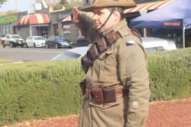 Saluting sacrifice: The Corangamite Light Horse Troop was among the community groups laying wreathes to honour the fallen.