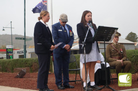 School pride: Students from local schools participated in the Anzac Day service proceedings.