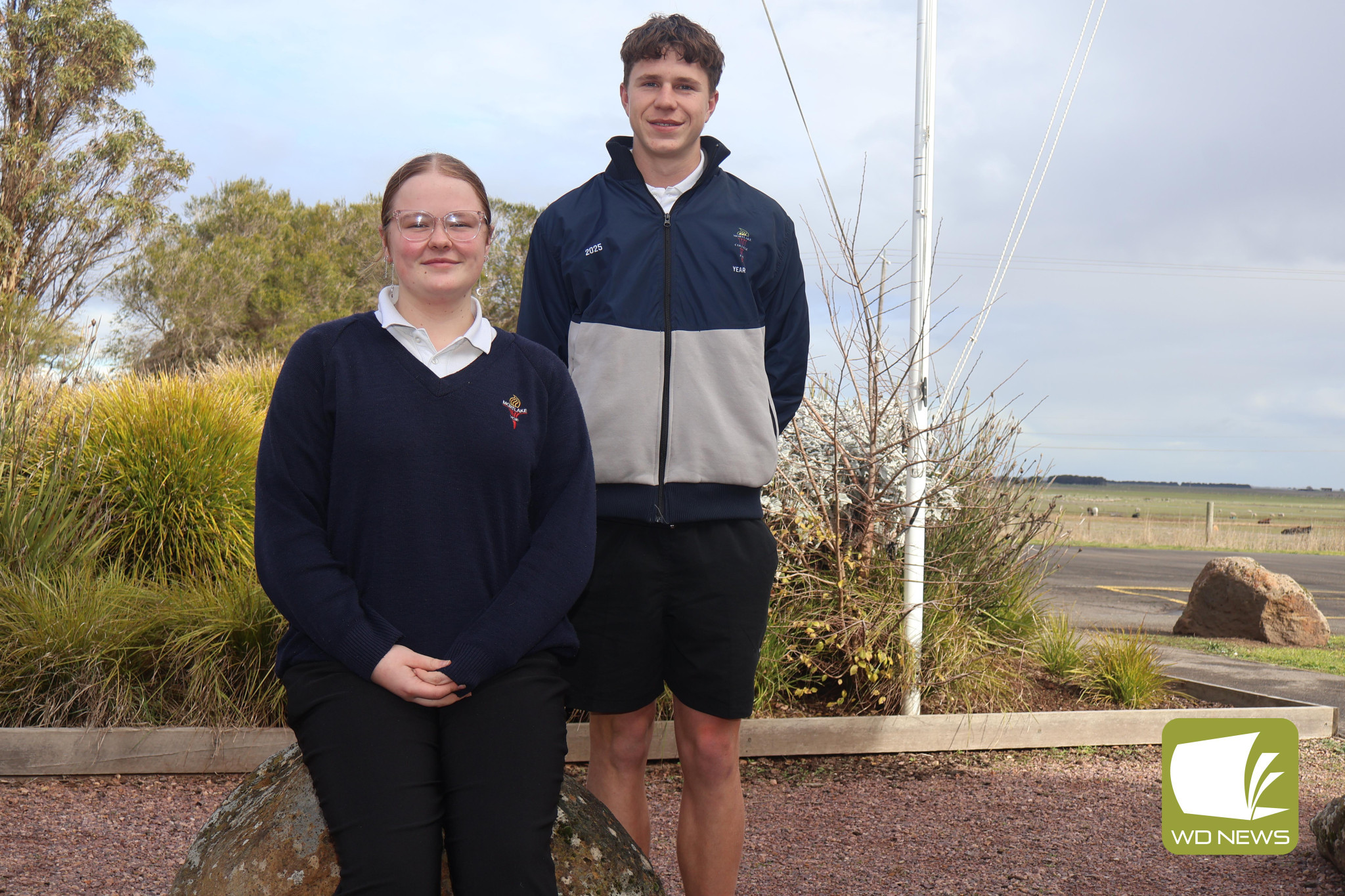 Making a difference: Mortlake College P-12 school captains Molly Goddard and Jack Fowler were happy to see students unite behind a cause which raised awareness for mental health.