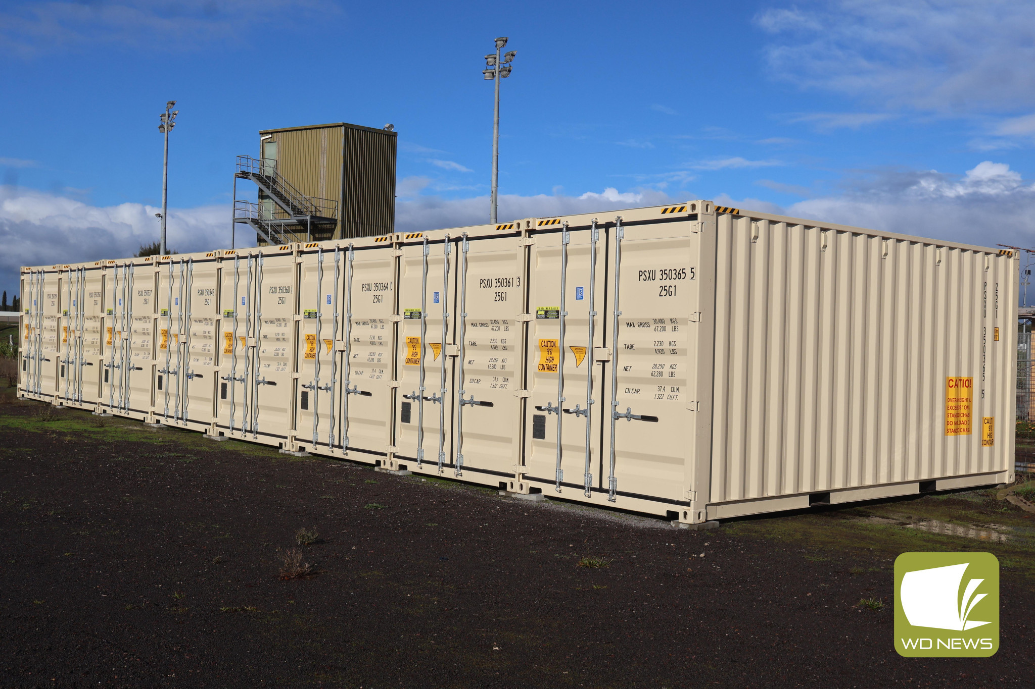 Secure: The Terang Harness Racing Club has added eight storage containers which can be rented out, but believe up to 30 containers and facilities for caravan storage could provide expansion opportunities.