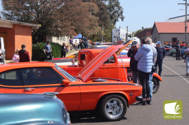 Engines roar: Cars lined The Promenade.