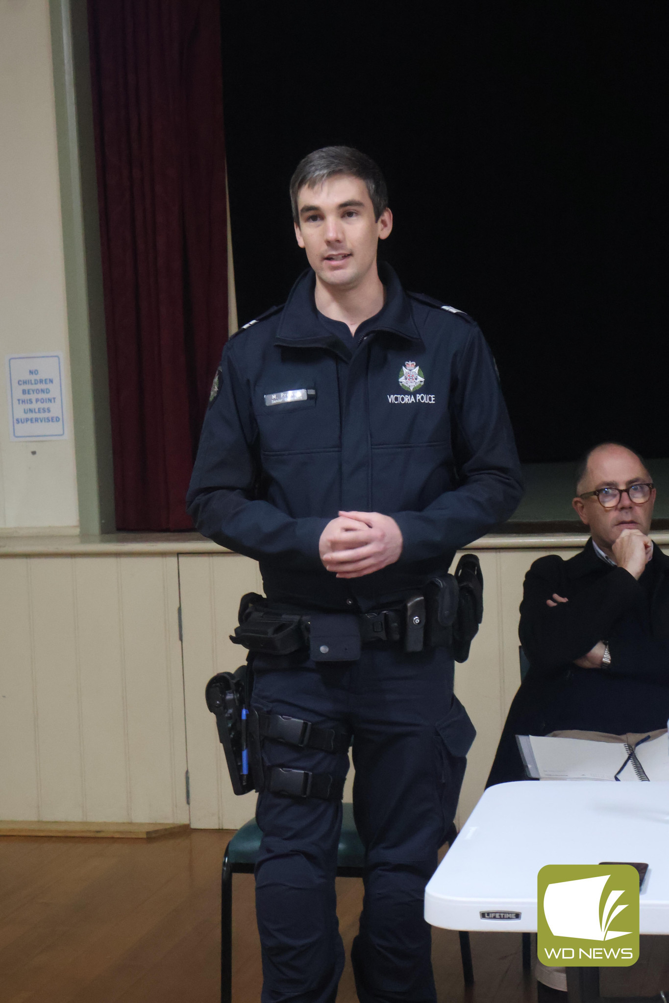 Concerns raised: Speakers at the special meeting included Mitch Prewett and Member for Polwarth Richard Riordan, with Federal Member for Wannon Dan Tehan ringing in.