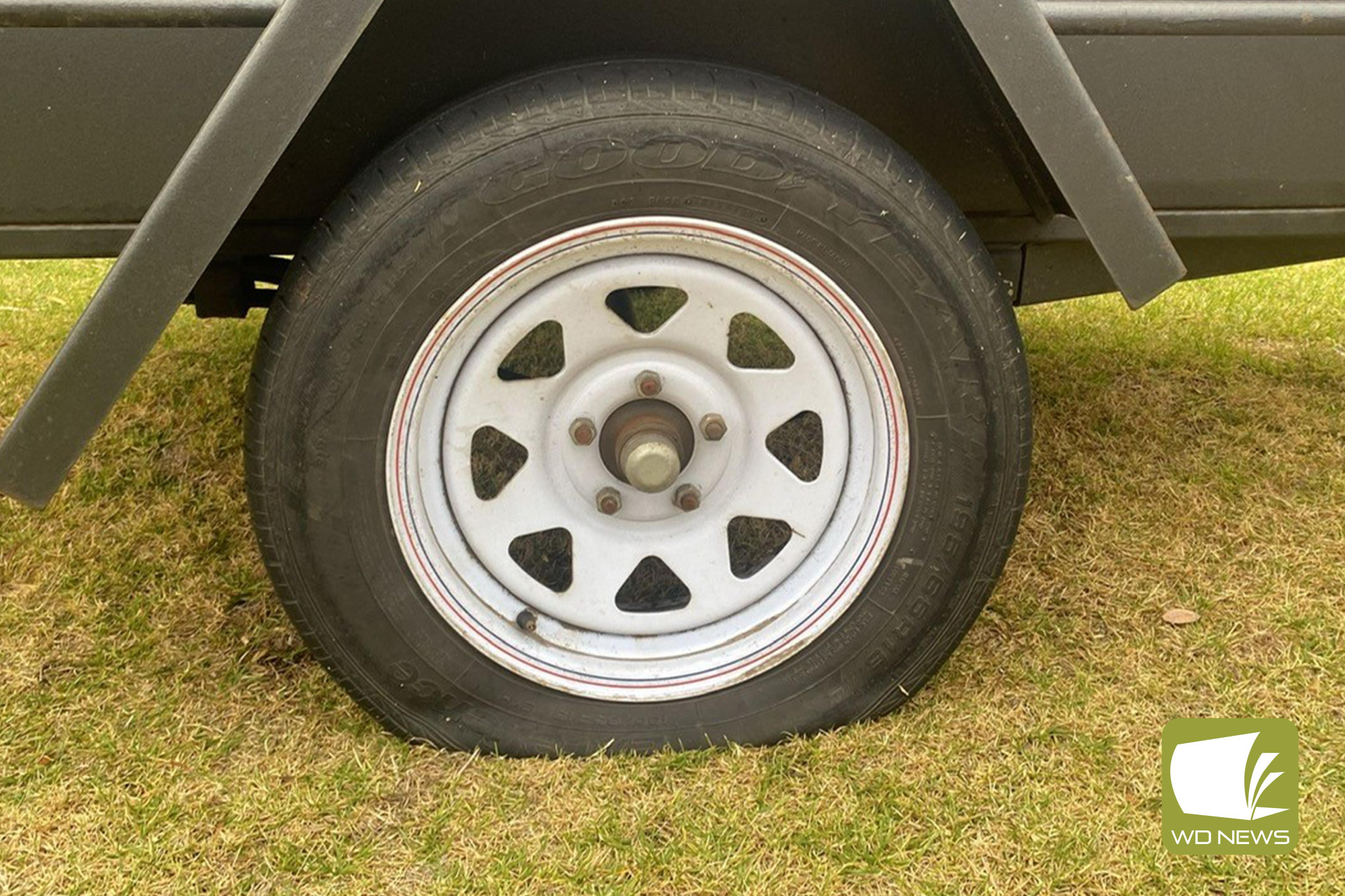 The vandalism included a punctured tyre.