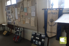 Rich history: Attendees were able to look at some historical documents, photos and other items following the service.