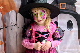 Youngsters also enjoyed face painting in Simpson as part of the trail.