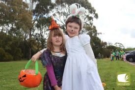 Trick or Treater’s got into the spirit.