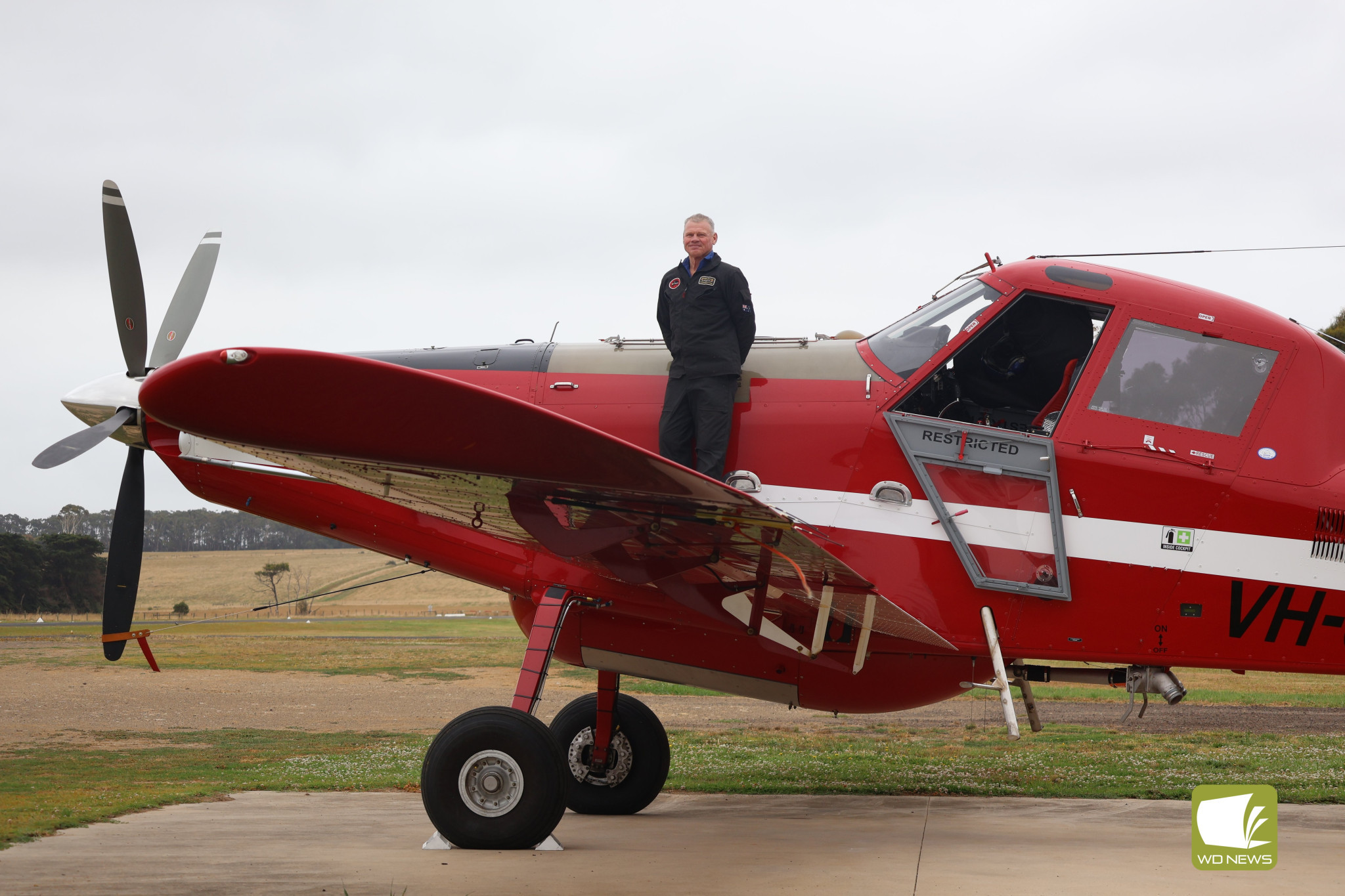 Appreciative: Mr Rohan said nobody fights fires to earn medals or awards, but that he was “humbled” to be recognised for his role as a water bomber pilot during the 2019-2020 bushfires.