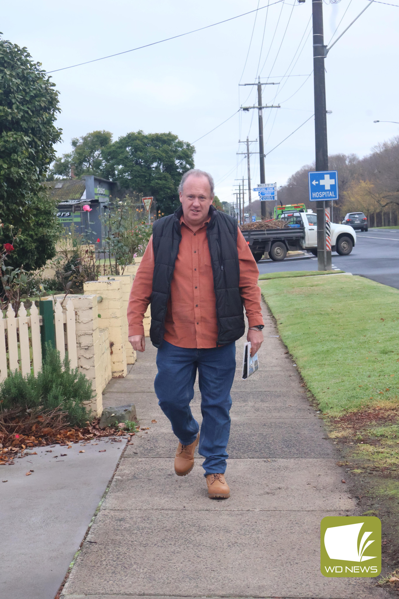 One step at a time: Peter James is walking around town to raise funds for The Smith Family as part of their Dream Run fundraiser.