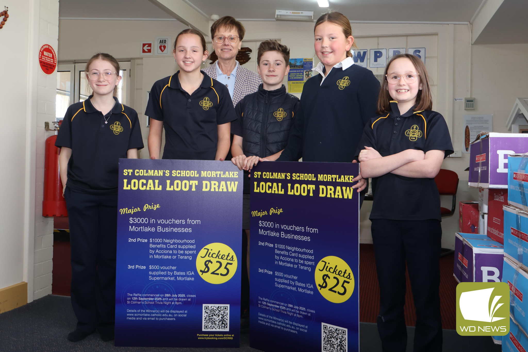 For a good cause: Students will once again help to lead ticket sales to raise funds for their school as part of St Colman’s Primary School’s annual major raffle.