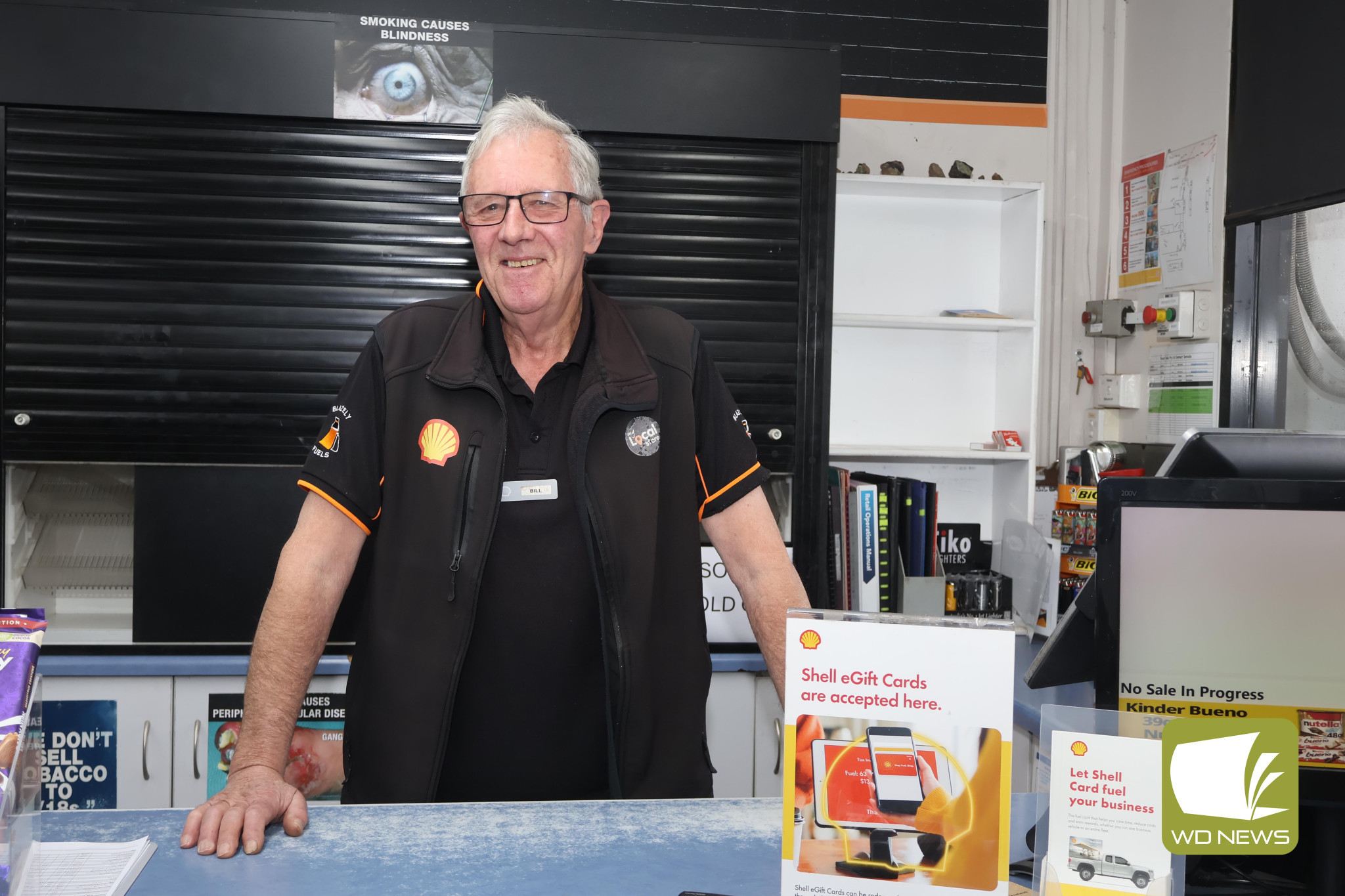With a smile: Mr Buntine said he had enjoyed sharing a simple g’day with customers over the past 20 years.