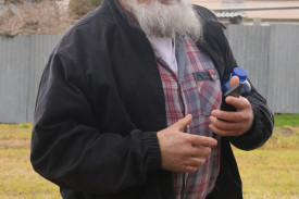 Celebration: Eastern Maar representative Tommy Clarke spoke about the importance of NAIDOC Week at the Wombeech Puyuun Reconciliation Park.
