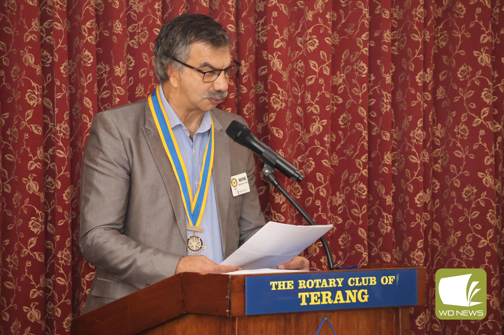 Reflection: Outgoing Rotary Club of Terang president Wayne Reicha praised members for their dedication over the past year, which included more than $13,000 given back to worthy causes.