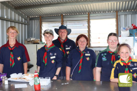 The 1st Noorat Scouts Group kept everyone well fed with the barbecue going all day.