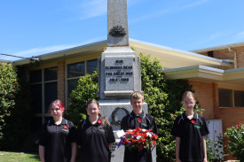 Cobden Primary School’s captains laid a wreath.
