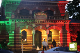 The Courthouse was also lit up alongside the clocktower for the event.