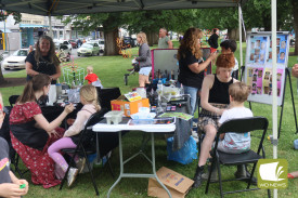 Rainbows, ladybugs and Santa Claus were among the favourite designs for face paints on the night.