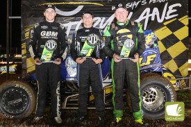 ~ AWS Wide Open Wingless Series - Round 3 ~ 1st place Chris Temby, 2nd place Tyson Martin, 3rd place Jason Bates