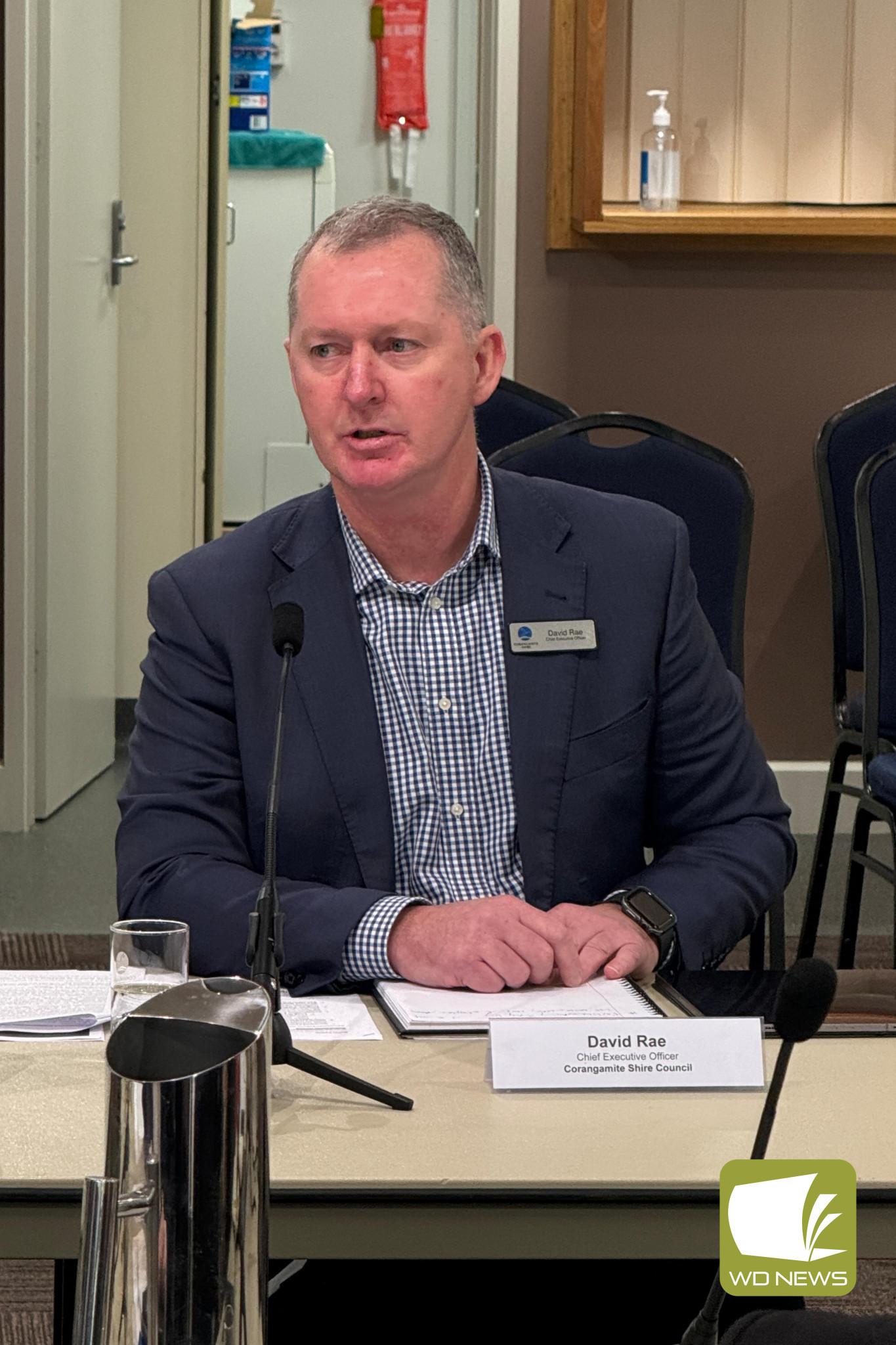 Corangamite Shire CEO David Rae speaks at the inquiry.