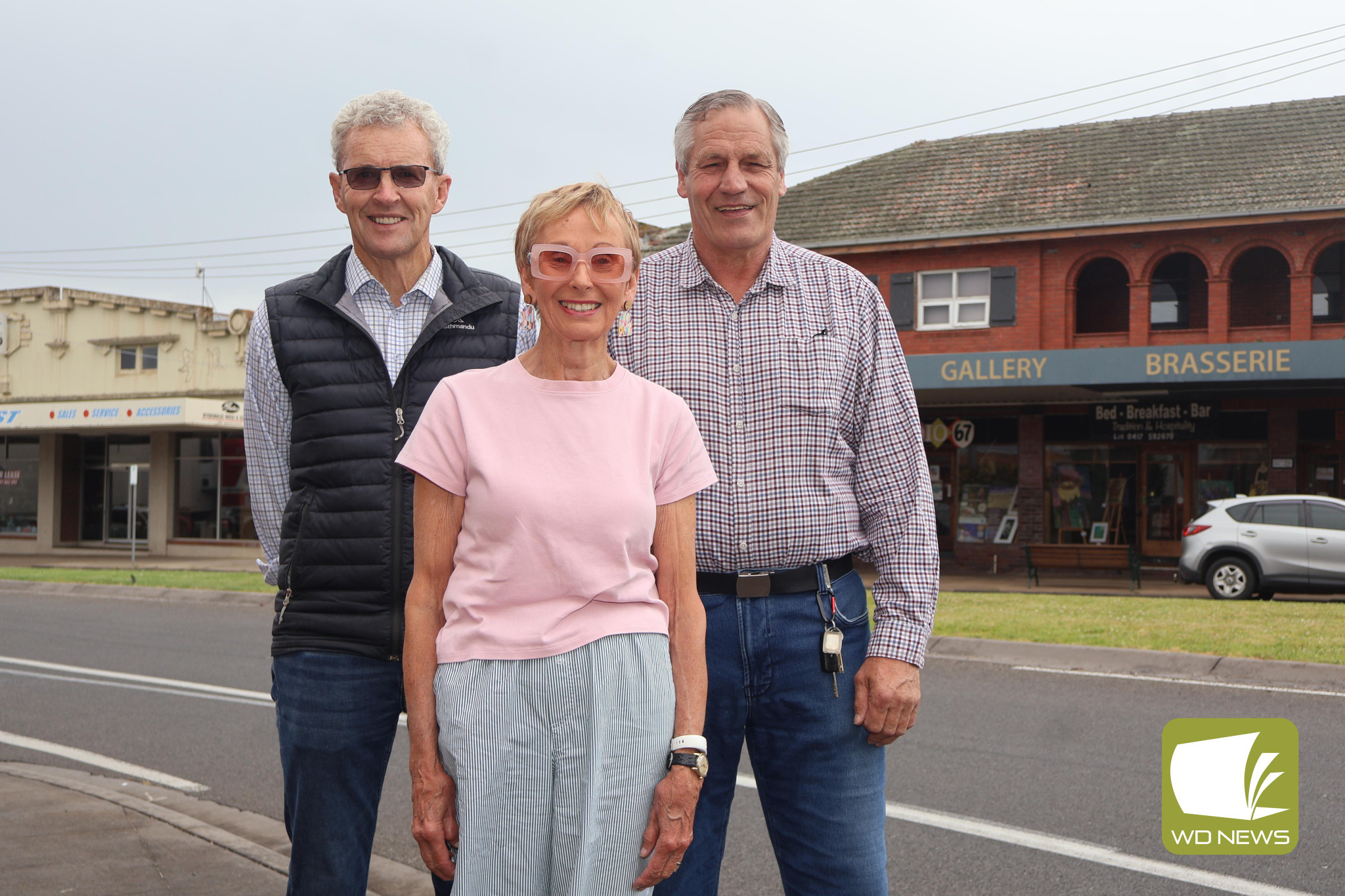 Supporting the future: Terang Aged Care Future committee members Chris O’Connor, Eve Black and Ken McSween know bringing expanded aged care to Terang is a long-term vision, but believe a large retirement village could become a reality in the medium-term.