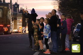 Families lined the streets, breaking out in applause for the drivers.