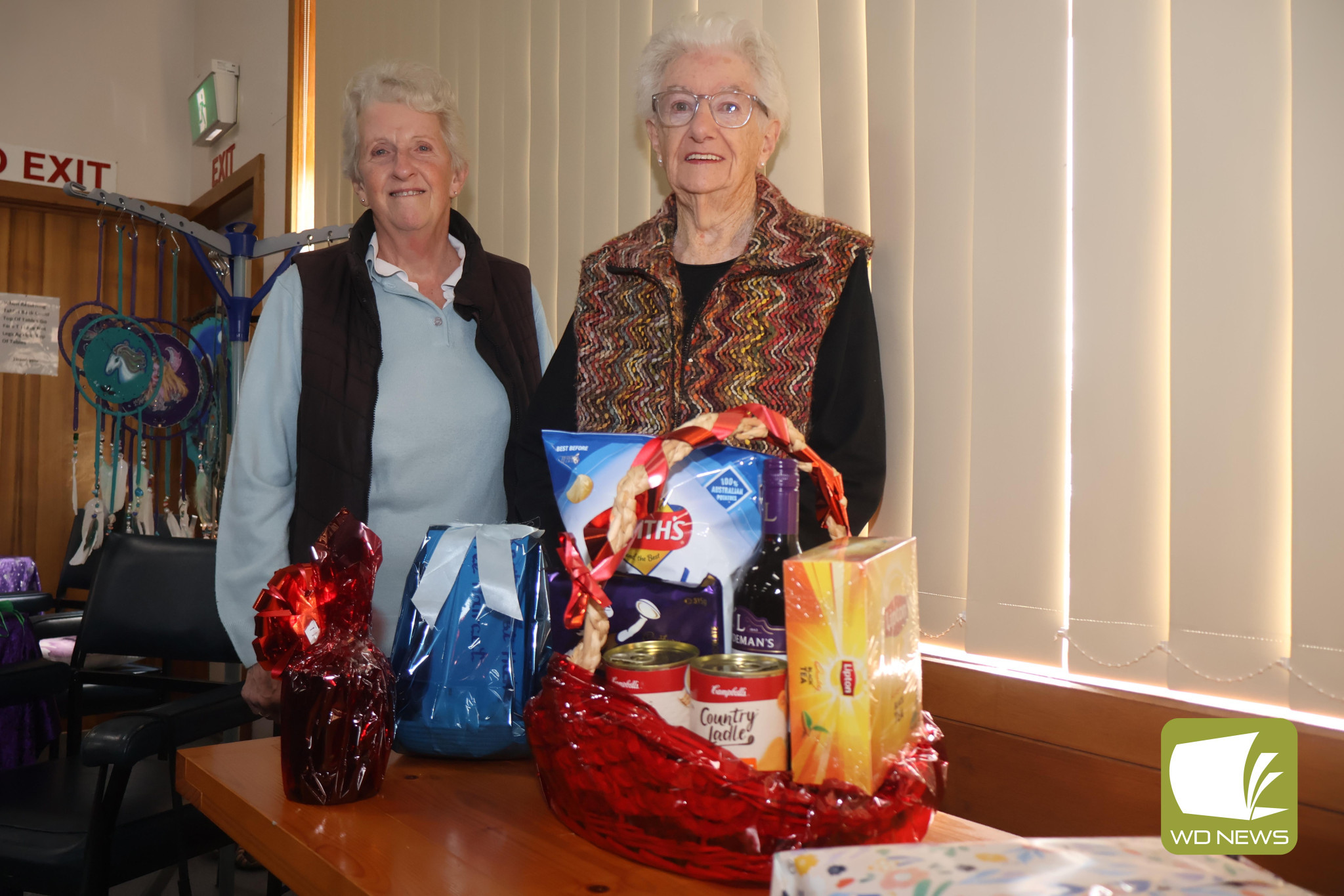 United: Janice Palmer and Patsy Riordan of the Mortlake Senior Citizens Club were thrilled with the success of this year’s Mini-Market Craft and (left) Demonstration Day.