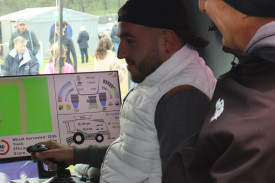 Italian header driver Marco Vona proved he was still an ace on the virtual header experience at the Camperdown Show.