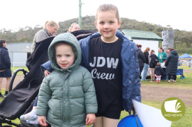 Freddie and Alfie Wynd were more than ready to explore the Camperdown Show and fill their mystery showbag.