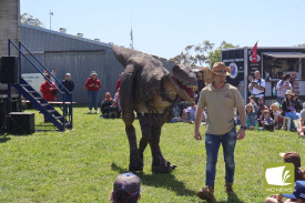 Roar!: The Real Dinosaur show proved to be a big hit with the crowd, with Razor the velociraptor the star of the show.