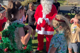 Santa made an appearance at Christmas-On-Apex in Cobden on Sunday.