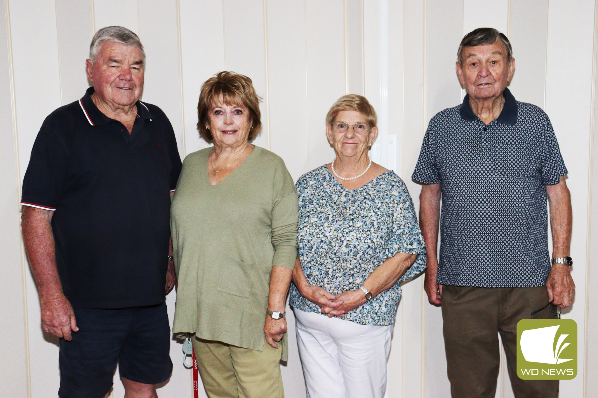 District hall welcomes renovations: Timboon District Hall chairman Keith Whitford thanked Timboon Opportunity Shop volunteers for their generous contribution to the men’s bathroom revamp. Pictured are (from left) Keith Whitford, Monica Norman, Brenda Parfett, and Graeme Gebert.