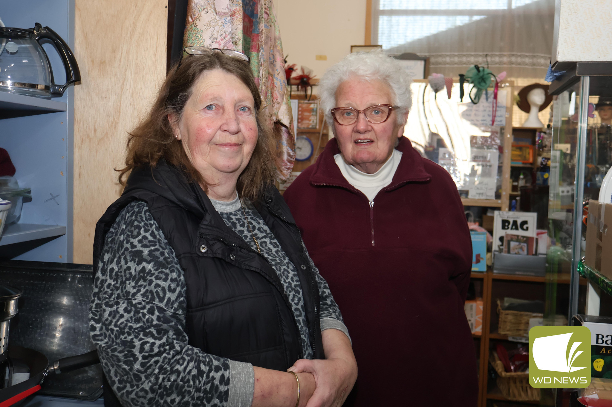 Dedication: Terang Community Op Shop project manager Andrea Balcombe and volunteer Margaret Parnell, who have both been volunteering since the Op Shop first opened its doors, are delighted to reach a milestone $1 million donated back to the community.