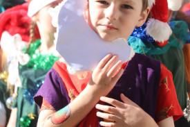 Mortlake College students incorporated Santa’s iconic beard in to their performance.