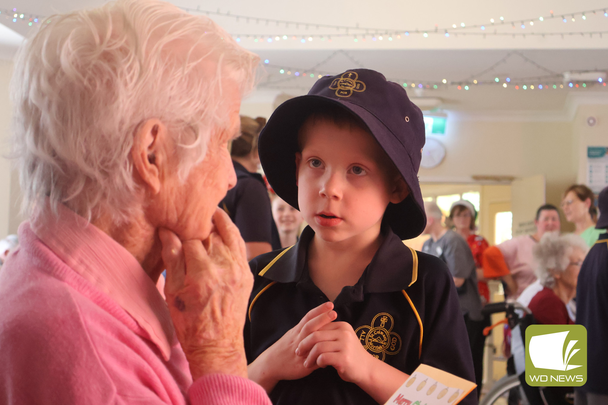 Students spoke with each of the residents at Aberlea to spread some Christmas joy.