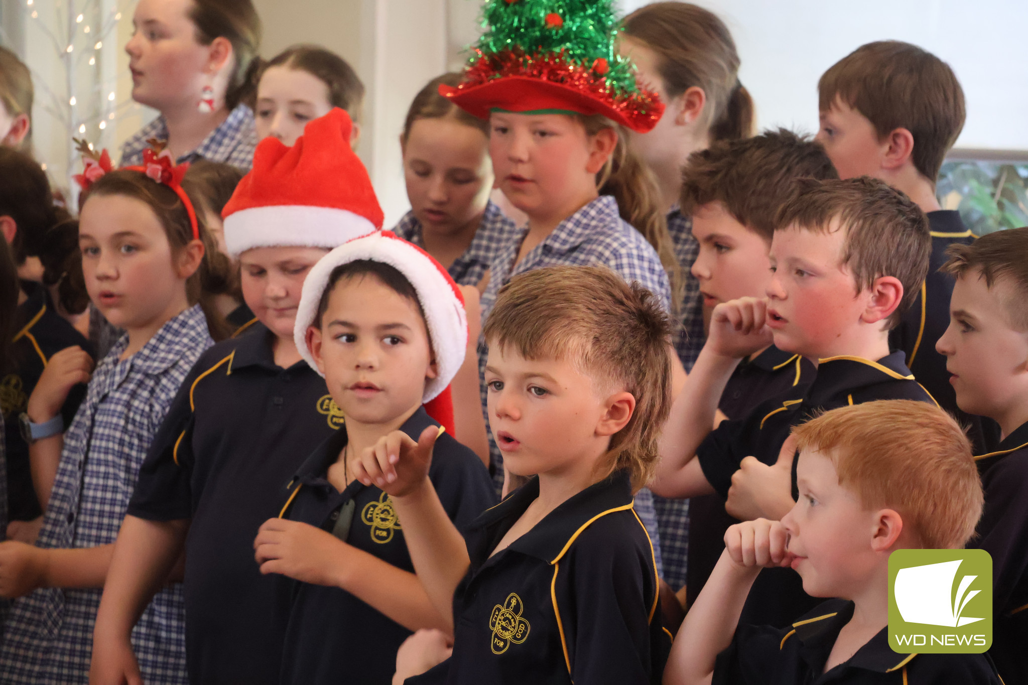 The students performed a number of songs.