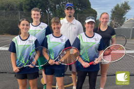 Runners-up United Unicorns: back row, Connor Burgin, Blake Sealey and Kyle Groves; front Zoe Morrison, Leanne Gollan and Rhian Sealey.