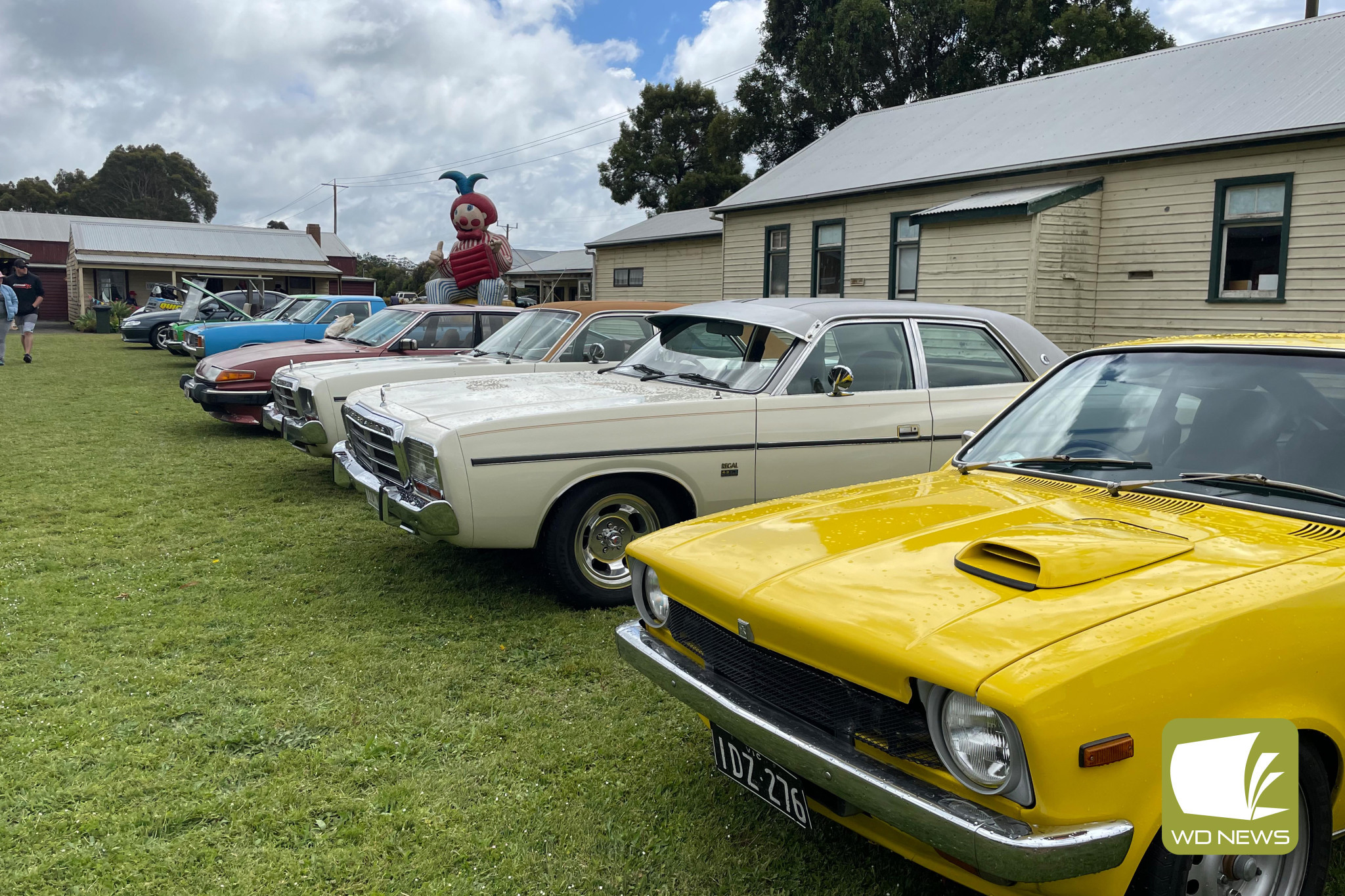 About 30 vehicles from a variety of eras were entered into the car show.