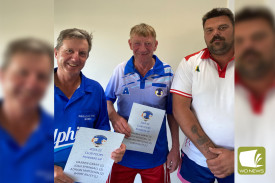 Club Fours runners-up Darren Grant, Barry Killey and Adrian Mirtschisin. Absent: Josh Springall.