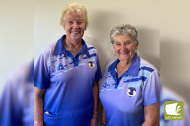 Women’s fours champions Gertie MacDonald and Dianne Robertson.