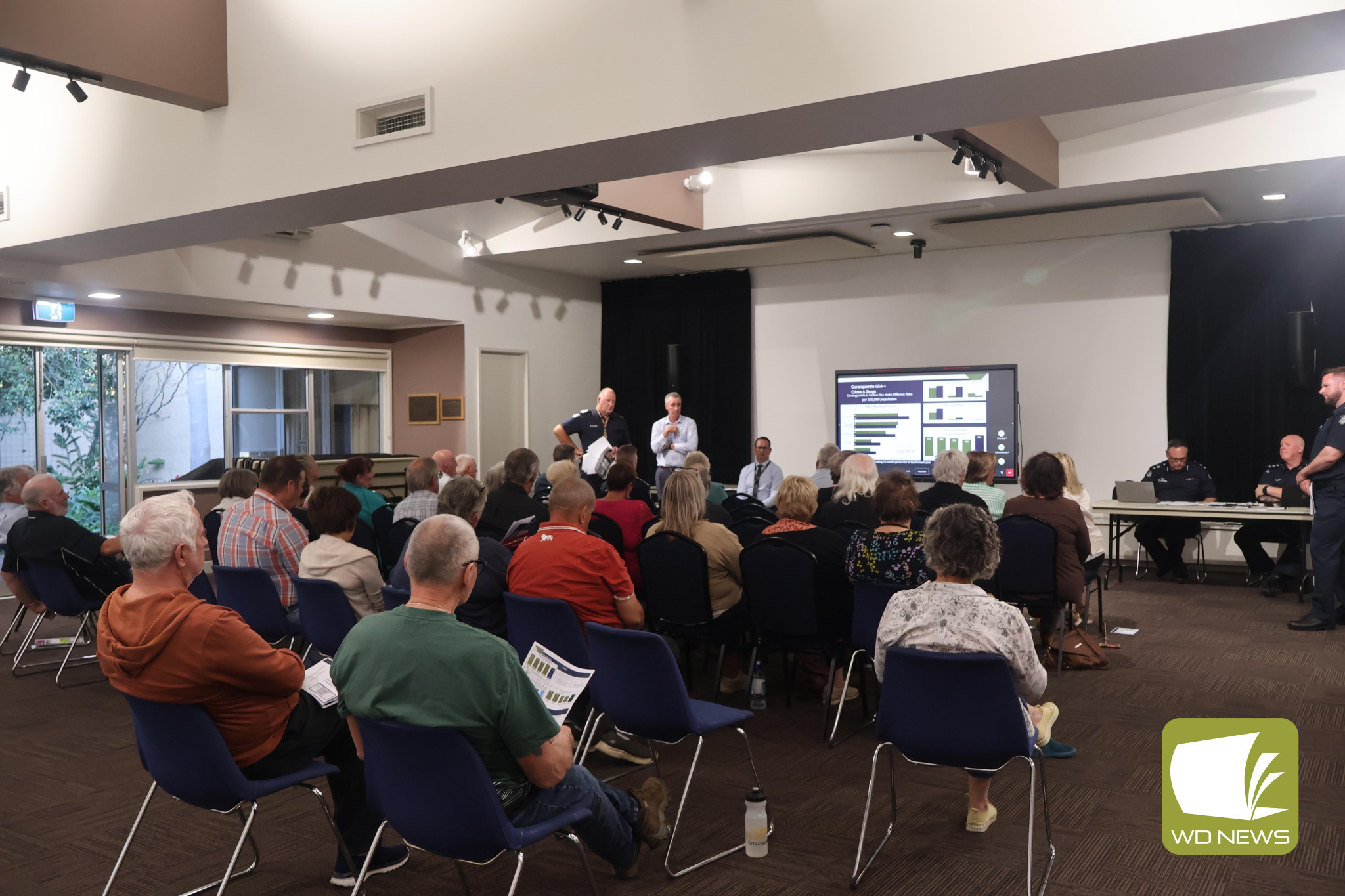 Open conversation: Residents had the opportunity to voice their concerns about crime and safety in the Corangamite area, as well as ask questions.