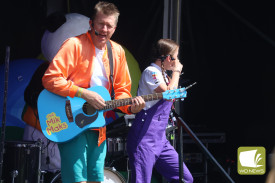 Sing along: The Mik Maks are always popular with some of the Noorat Show’s younger attendees.